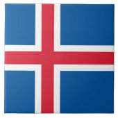 Tile mit der Flagge Islands Fliese (Vorderseite)