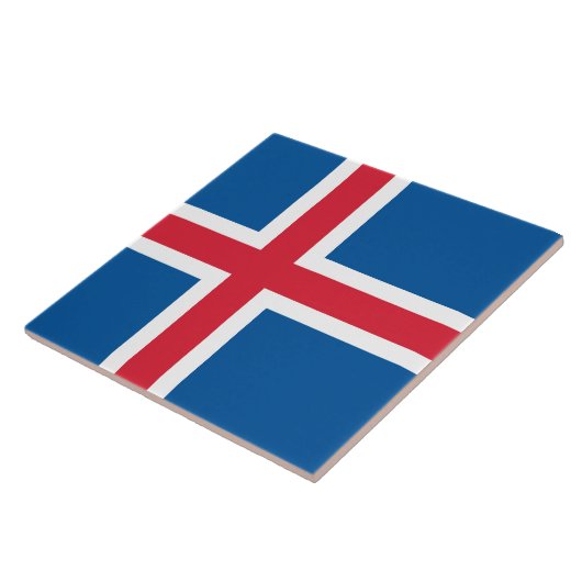 Tile mit der Flagge Islands Fliese (Seite)