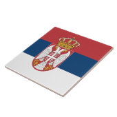 Tile mit der Flagge Serbiens Fliese (Seite)