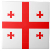 Tile mit georgischer Flagge Fliese (Vorderseite)