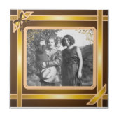 Tile mit goldener Ribbon-Fotoplastik Fliese (Vorderseite)