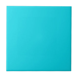 Tile mit leuchtendem Neon Aquamarin Blue Backgroun Fliese