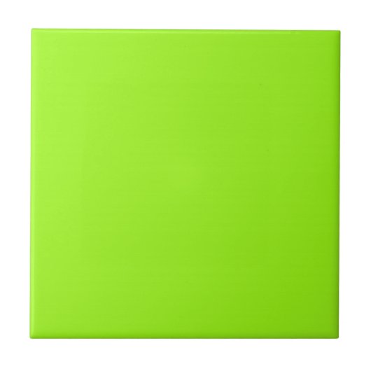 Tile mit leuchtendem Neon Chartreuse Grüner Hinter Fliese (Vorderseite)