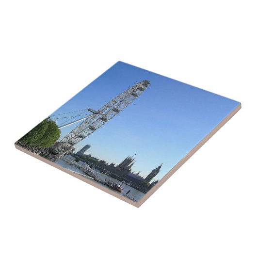Tile mit London Eye Ferris Wheel Fliese (Seite)
