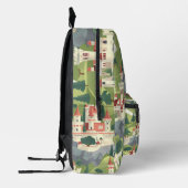 Tile Mittelalterliche Burg Muster Bedruckter Rucksack (Links)