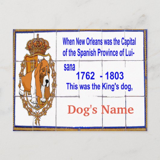 Tile Mural mit Hund Personalisiert Postkarte (Vorderseite)