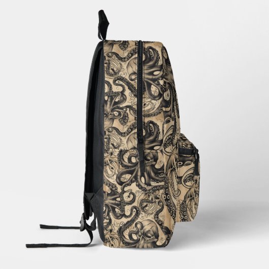 Tile Octopus Skull Tattoo Pattern Bedruckter Rucksack (Links)