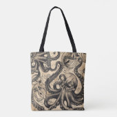 Tile Octopus Skull Tattoo Pattern Tasche (Rückseite)