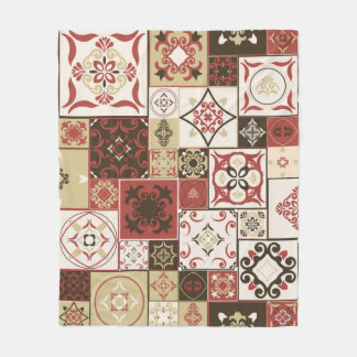 Tile PATTERN aus marsala-braunbeige marokkanischen Fleecedecke