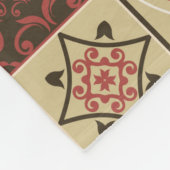 Tile PATTERN aus marsala-braunbeige marokkanischen Fleecedecke (Ecke)
