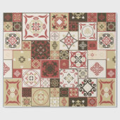 Tile PATTERN aus marsala-braunbeige marokkanischen Geschenkpapier (Flach)