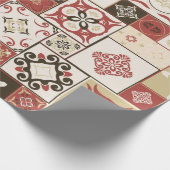 Tile PATTERN aus marsala-braunbeige marokkanischen Geschenkpapier (Ecke)