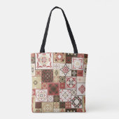 Tile PATTERN aus marsala-braunbeige marokkanischen Tasche (Rückseite)