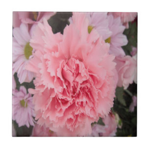 Tile Pink Carnation Beauty Fliese