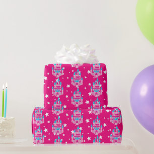 Tile Princess Burg Party Mädchen gekachelt Wrappe Geschenkpapier