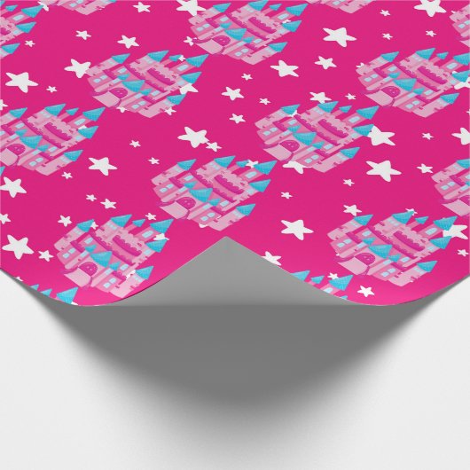 Tile Princess Burg Party Mädchen gekachelt Wrapper Geschenkpapier (Ecke)