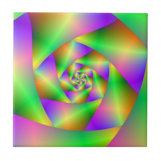 Tile Psychedelic Spiral Fliese (Vorderseite)