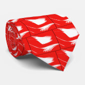 Tile Red and White Krawatte (Gerollt)