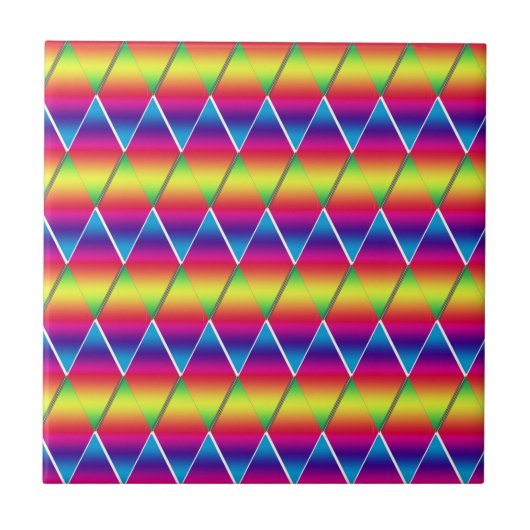 Tile - Regenbogendiamanten Fliese (Vorderseite)