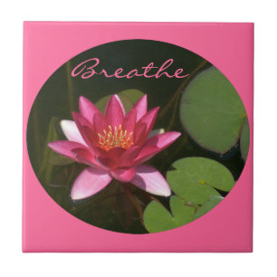 Tile, Rosa Lotus Blossom, Rundbild, "atmen" Fliese