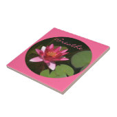 Tile, Rosa Lotus Blossom, Rundbild, "atmen" Fliese (Seite)