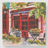 Tile - Rouge Porte'Cafe' Steinuntersetzer (Vorderseite)