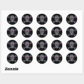 Tile Skull 1 Runder Aufkleber (Blatt)
