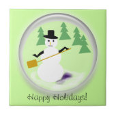 Tile - Snowman Globe Fliese (Vorderseite)