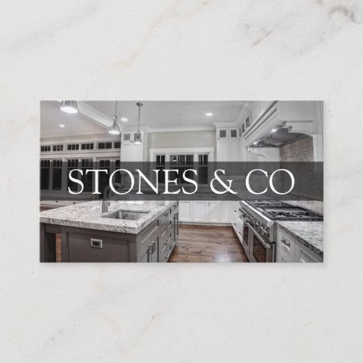 Tile Stone Granite Marmor Bau Business Bu Visitenkarte (Vorderseite)