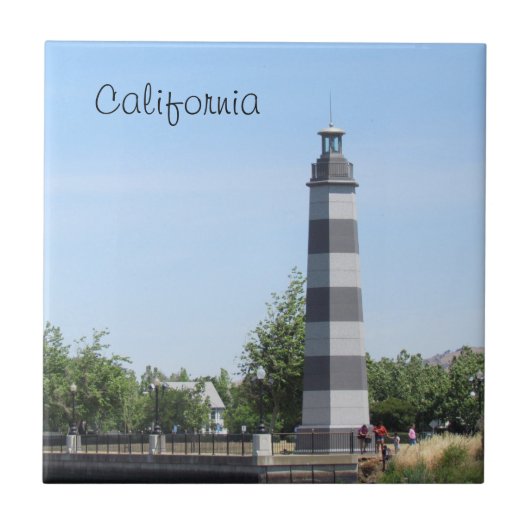 Tile - Suisun Harbour Lighthouse Fliese (Vorderseite)