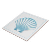 Tile Trivet-Blue-Muschel Fliese (Seite)
