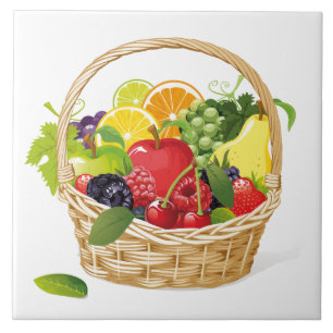 Tile Trivet Fruit Basket Fliese
