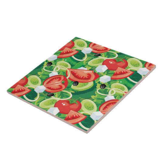 Tile Trivet-Gemüse Fliese (Seite)