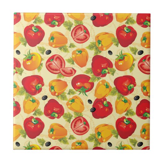 Tile Trivet-Gemüse Fliese (Vorderseite)