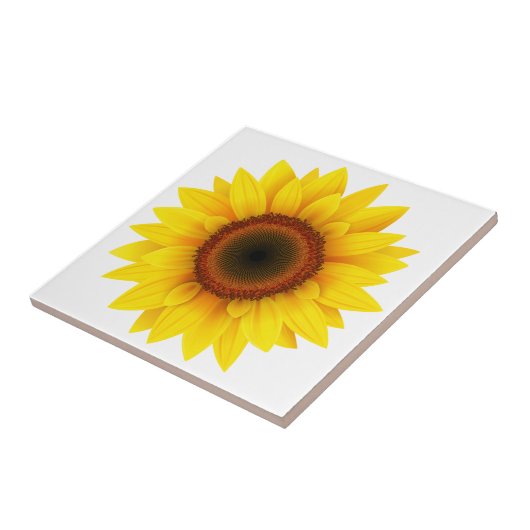 Tile Trivet-Sunflower Fliese (Seite)