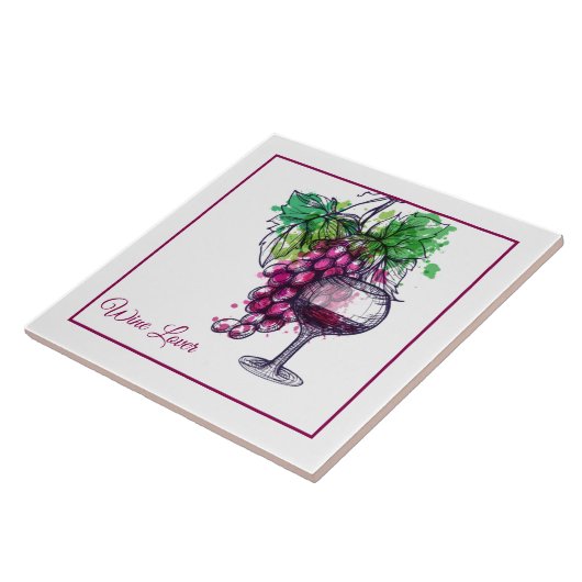 Tile Trivet-Wine Lover Fliese (Seite)