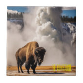 Tile Trivet-Yellowstone Buffalo Fliese (Vorderseite)