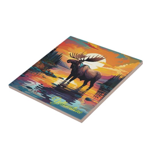 Tile Trivet-Yellowstone-Elche Fliese (Seite)