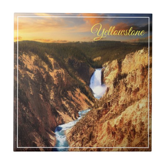 Tile Trivet-Yellowstone Falls Fliese (Vorderseite)