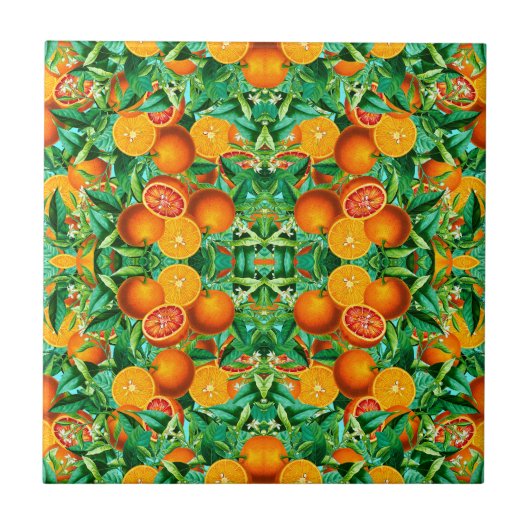 TILE TROPISCHER ORANGEN FLIESE (Vorderseite)