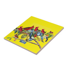 Tile Yellow(Bird Tree) RFPMDesign ©️ 2024 Fliese