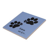 Tile - Zwei Polydaktylkappdrucke Fliese (Seite)