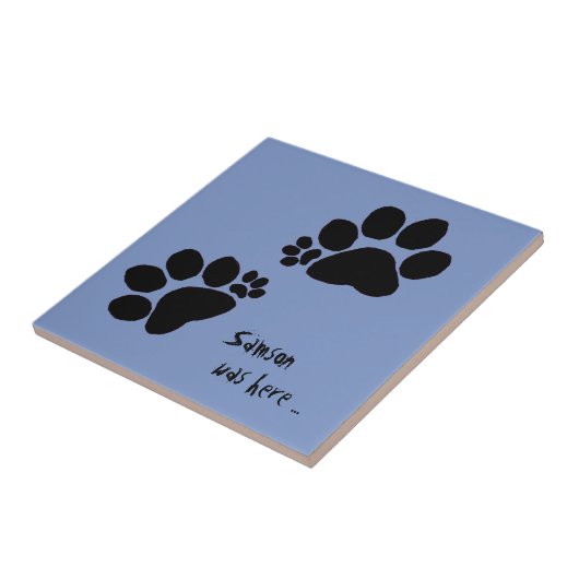 Tile - Zwei Polydaktylkappdrucke Fliese (Seite)