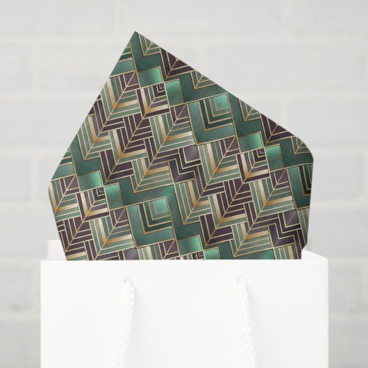 Tiled Art Deco pattern  Seidenpapier (Geschenktüte)