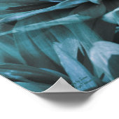 Tiled Blue Dahlia Floral Print Poster (Ecke)