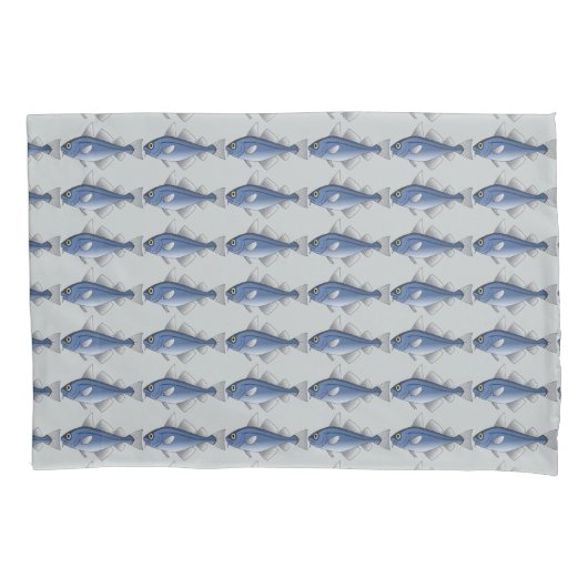 Tiled Blue Fish Kissenbezug (Vorderseite)