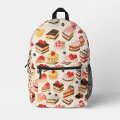 Tiled Cake Pattern Bedruckter Rucksack (Vorderseite)