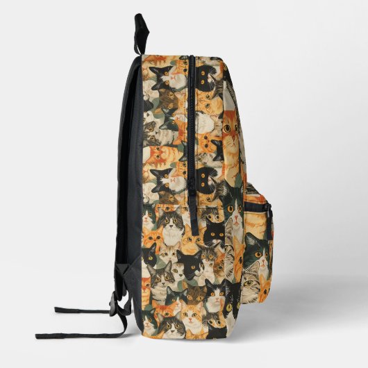 Tiled Cat Pattern Bedruckter Rucksack (Links)