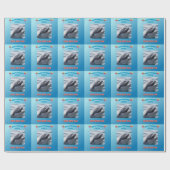Tiled Dolphin Birthday Geschenkpapier (Flach)