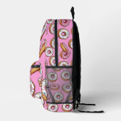 Tiled Doughnut Pattern Bedruckter Rucksack (Rechts)